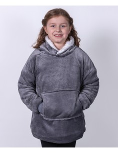 R-RI003-Le sweat à capuche Ribbon pour enfants de style sherpa, confortable, réversible et oversize 2